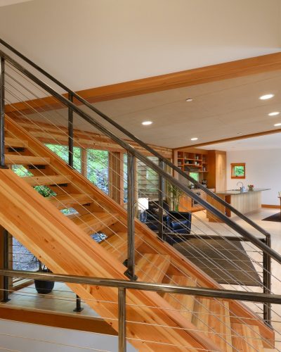 54208,Wooden staircase in modern home