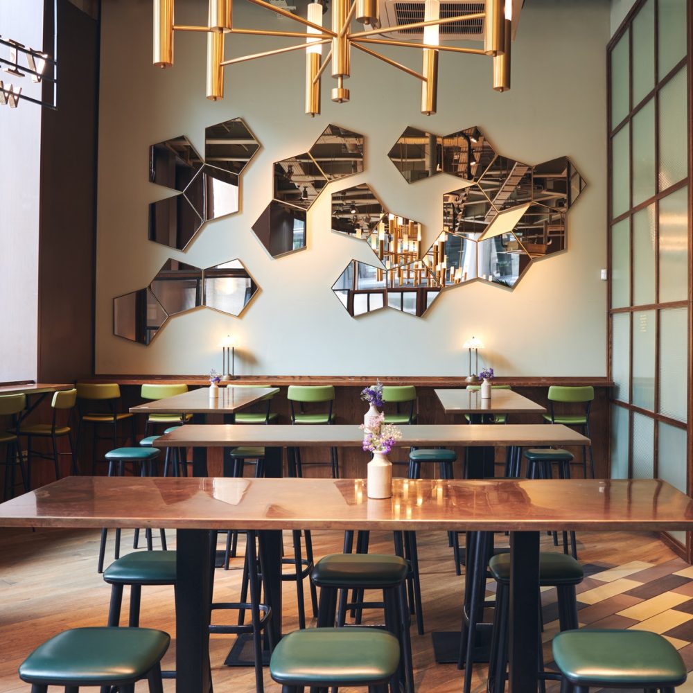 Stylish empty restaurant interior